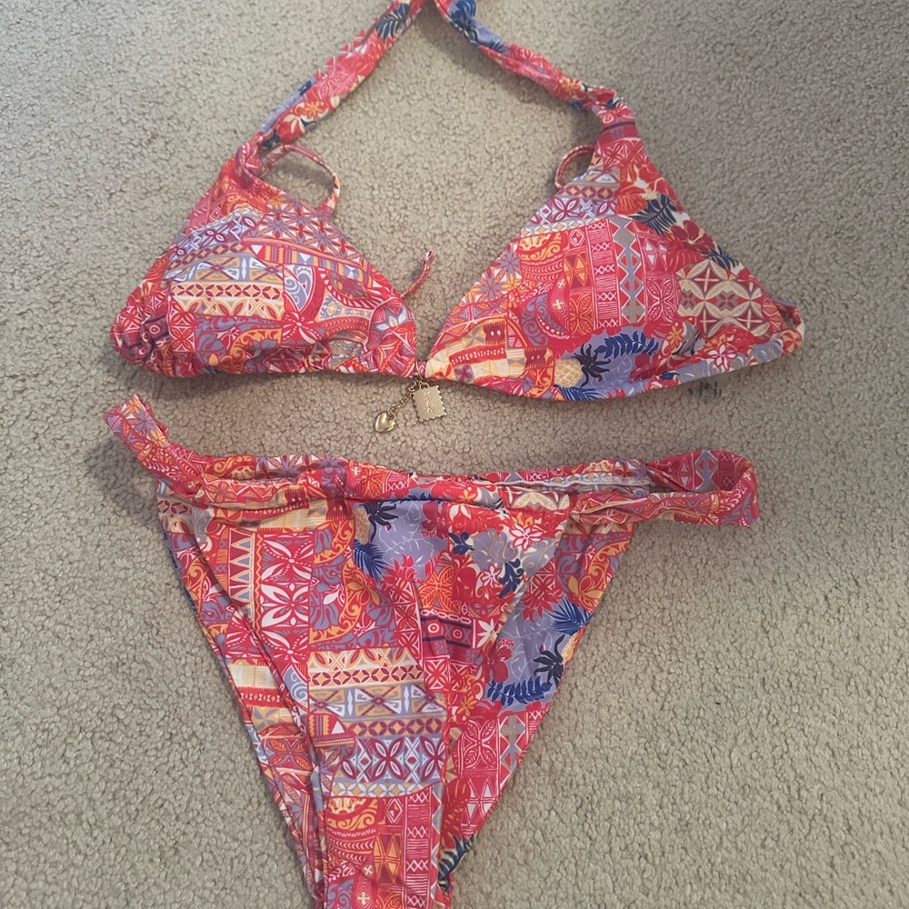 SHEIN Multicolor Patterned Bikini
